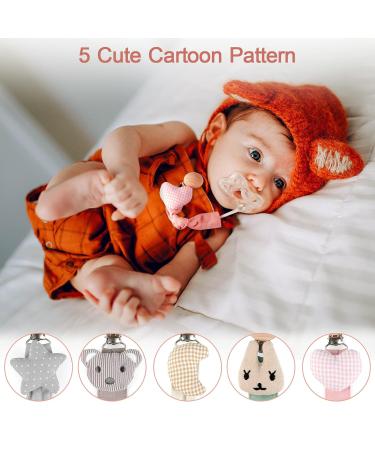 Pacifier Clips - 5 Pack Teething Beads Soothie Binky Holder for Baby Boys and Girls - Teether Toys Gift Idea for Toddlers - Buy Online on GoSupps.com