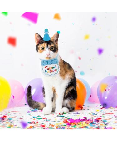 Shop Amaxiu Birthday Hat & Scarf Set for Small Dogs & Cats - Cute Pet Birthday Bandana Accessories Embroidered Puppy Decorations (Blue) - Buy Online on GoSupps.com