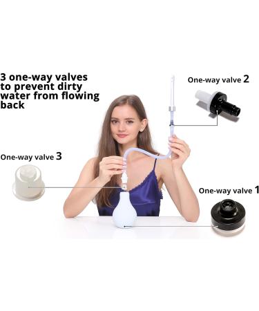 Natural Vaginal Cleansing System - PVC & Phthalate Free Douche with 18" Hose | 12 Fl Oz - Women's Health Product - Buy Online on GoSupps.com