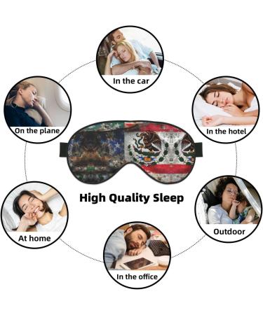 SSIMOO Mexican American Flag Eye Mask | Soft & Breathable Sleep Mask for Travel | Relaxation & Comfort - Buy Online on GoSupps.com