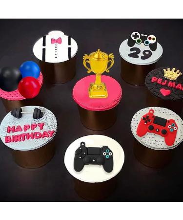 UFROMSKY 28pcs Video Game Cake Topper Headset Cake Topper Game Console Controller Cake Topper with Colorful Balls Trophy balloons for Video Game Themed Party Boys Teens Birthday Party - Buy Online on GoSupps.com
