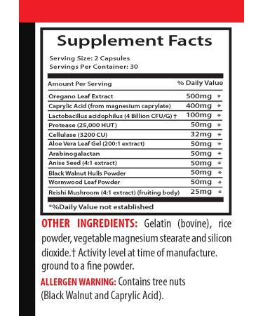 Candida Away Extra Strength Formula - Immune System Booster & Digestive Aid - 60 Capsules - Buy Online on GoSupps.com