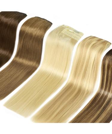 Yamel Invisible Wire Hair Extension Human Hair with Clips Light Brown 10 Inch Fish Line 1 Piece Real Human Hair Secret Extensions - Buy Online on GoSupps.com