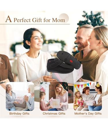 Women s Winter Thermal Non-Slip Adjustable Diabetic Shoes Pressure-Free Lightweight Walking Shoes for Elderly & Swollen Feet - Size 7 Black - Buy Online on GoSupps.com