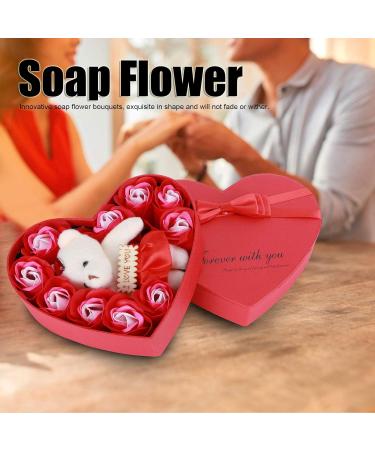 Artificial Rose Flower Gift Box - Soap Flowers for Birthday Valentine's Day & Mother's Day | Red Color Scheme - Buy Online on GoSupps.com