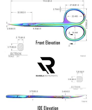 Cuticle Nail Scissors Multi Purpose Small Manicure Scissors Pedicure Finger & Toe Nail Cuticle Scissors Professional Thin toenail Scissors Eyebrow Scissors for Men and Women (Multi Colour) - Buy Online on GoSupps.com