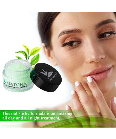 Green Tea Matcha Sugar Lip Scrub - Hydrating Treatment for Dry, Chapped Lips | Best Exfoliating & Plumping Lip Polish - Buy Online on GoSupps.com