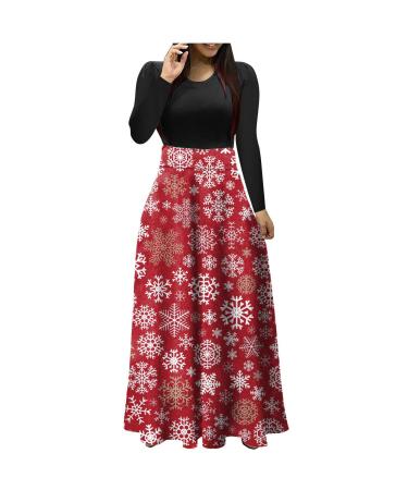 Hanxiulin christmas sweater dress hoodie christmas clothes long -sleeved elegant Christmas sweater evening dress women autumn and winter new long -sleeved Christmas casual charming pink m