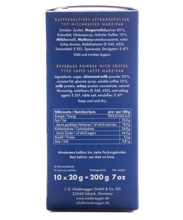 Buy JG Niederegger Marzipan Milk Coffee Value Pack 8x200g Bags | International Shipping Available - Buy Online on GoSupps.com