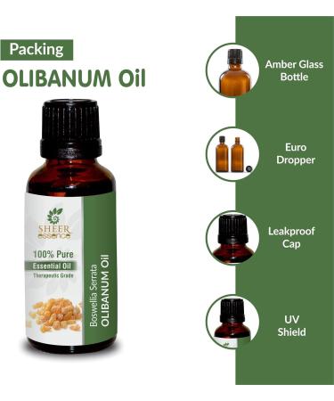 Olibanum Oil 5 ML (0.16 Fl.Oz) | 100% Pure Natural Undiluted Uncut Therapeutic Grade Boswellia Serrata Essential Oil OLIBANUM OIL 5ML (0.16 Fl.OZ) - Buy Online on GoSupps.com