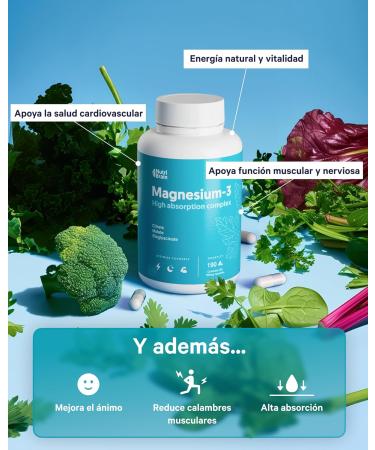 NUTRIBRAIN Magnesium complex bisglycinate citrate and malate Highly dosed Laboratory tested 400 mg elemental magnesium For energy restful sleep and muscle regeneration 190 capsules Magnesium 3x - Buy Online on GoSupps.com