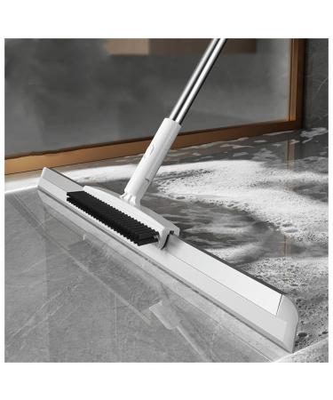 RRRYYYZZ Floor Squeegee for Concrete Floor Multifunction with 49 Long Handle Air Broom Squeegee for Floor Cleans Glass Fine Dust Hair Liquids