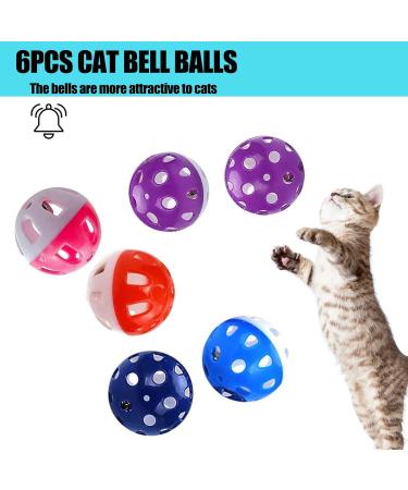 QIODAZOO 12PCS Cat Toy Balls 6 PCS Cat Bell Ball and 6 PCS Cat Soft Ball for Kitten Cat Interacitve Indoor Colorful Toy (Random Color) - Buy Online on GoSupps.com