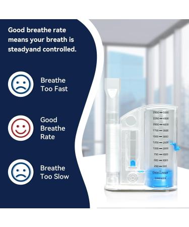 DIMES Breathing Trainer & Lung Exerciser Lung Trainer for Improved Lung Capacity 5000ml Volume Measurement Suitable for Kids and Adults Ideal for Lung Cleanse Fitness and Breath Control 100 - Buy Online on GoSupps.com