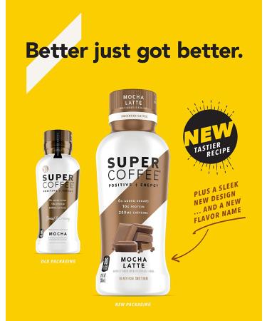 Super Coffee Iced Keto Mocha Latte - 0g Sugar, 10g Protein, 80 Calories - 12 Fl Oz - Buy Online on GoSupps.com