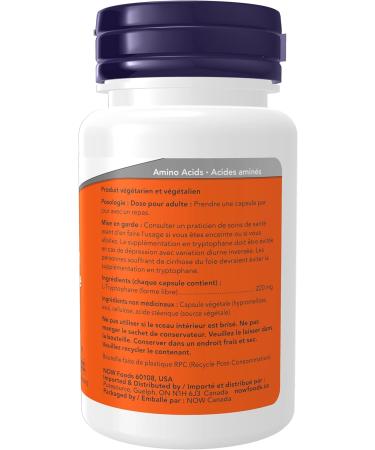 NOW Supplements 5-HTP (5-Hydroxytryptophan) 200mg Plus Tyrosine Capsules 60 Count & Supplememts L-Tryptophan 220mg Capsules 60 Count 5-HTP+ 220mg Capsules - Buy Online on GoSupps.com