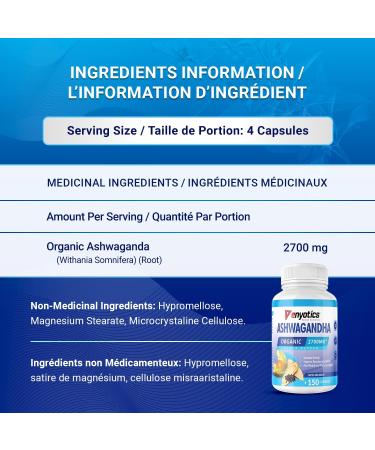 Ashwagandha with Black Pepper - Improve Resistance to stress Stress & Increase Energy. For Mental & Physical Fatigue. Potent 2700mg (per serving) of Pure Ashwagandha Root. 150 Capsules. - Buy Online on GoSupps.com