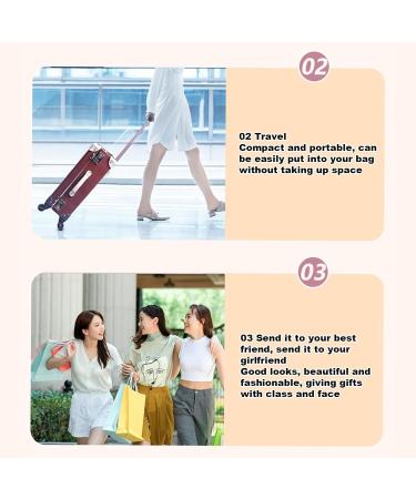 Retractable Makeup Brush Compact Powder Brush Portable Face Brush with Lid for Foundation Blush Bronzer & Powder Travel Friendly white - Buy Online on GoSupps.com