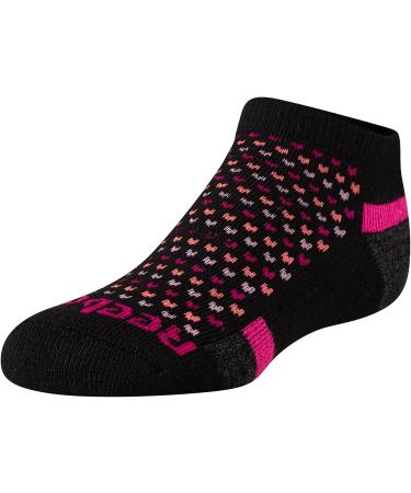 Reebok Girl's Cushioned Comfort No-Show Ankle Socks (12 Pack) - Black Multi, Size Large - Buy Online on GoSupps.com