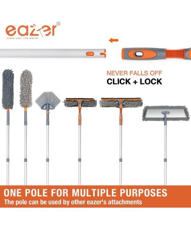 Eazer 2-in-1 Rotatable Window Squeegee Cleaner with 62'' Extension Pole - Telescopic Window Cleaning Kit for Indoor/Outdoor Glass - Buy Online on GoSupps.com