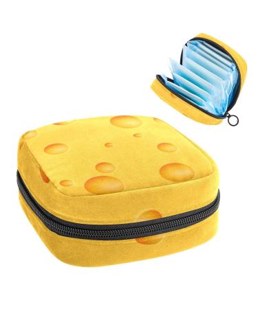 Women's bonds storage bags still pad cheese pattern portable period kit bag feminine product bag for women girls color4