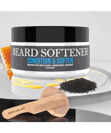 Uncle Jimmy Beard Softener 3oz - Luxurious Shea Butter & Honey Conditioner with Wooden Comb | Tame Flyaways & Nourish Your Beard - Pack of 2 - Buy Online on GoSupps.com
