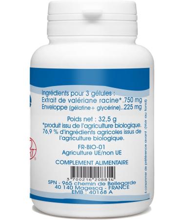Valerian organic root extract - 250 mg - 100 capsules - Buy Online on GoSupps.com