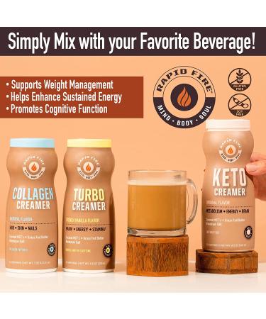 RAPIDFIRE Turbo Creamer - French Vanilla Flavor (8.8 oz  250 g) | Low Carb, Keto-Friendly Coffee Creamer - Buy Online on GoSupps.com