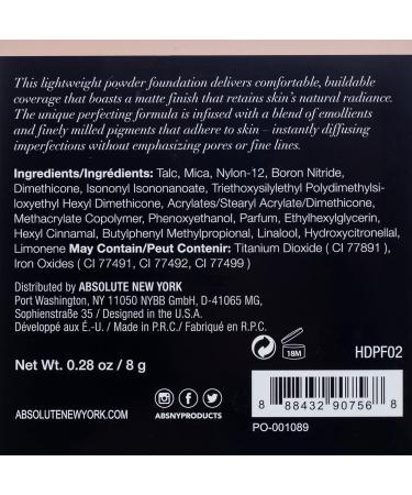 Absolute New York HD Flawless Powder Foundation (Pearl) - Smooth, Natural Finish - Buy Online on GoSupps.com
