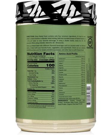 Naked Seed 4 Seed Protein Powder - Chia, Watermelon, Sunflower & Pumpkin - Gluten-Free, Soy Free, Vegan - 15 Servings - Buy Online on GoSupps.com