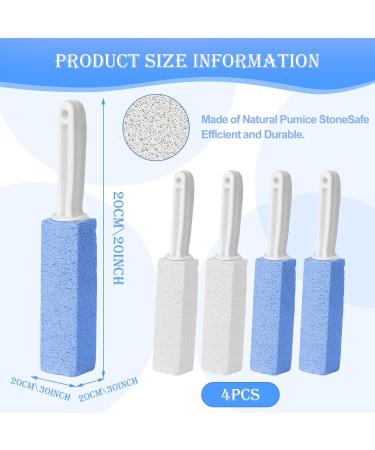 Buy Tzqfroce 4-Piece Pumice Stone Toilet Brush Set - Effective Toilet Cleaner for Household Cleaning - Blue & White - Buy Online on GoSupps.com