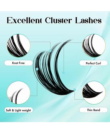 GEMERRY Lash Extension Kit - Thick D Curl Eyelash Clusters with Bond & Seal | DIY Beginner Set (80P - 10-18mm) for Fluffy Long-Lasting Lashes - Buy Online on GoSupps.com