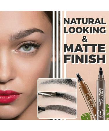 2PCS Whimsyard Eyebrow Pencil Whimsyard Magic Eyebrow Pencil 4 Tip Microblade Creates Natural Looking Brows Effortlessly 3D Waterproof Microblading Eyebrow Pencil Contouring Pen (Dark Brown) - Buy Online on GoSupps.com