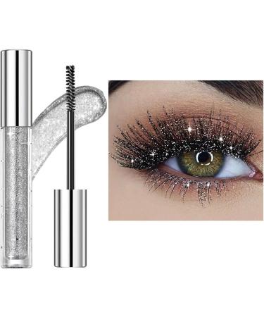  Yplkm Liquid Glitter Mascara Shiny Silver Gold Purple Voluminous Liquid Liquid Glitter Mascara Waterproof Eyelash Eyelash Eyelash Mascara for Women - Buy Online on GoSupps.com