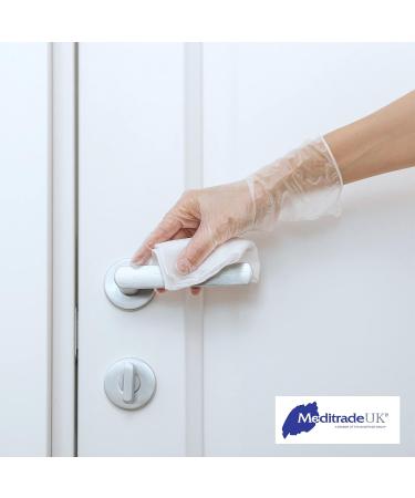 Medium Powderless Hypoallergenic Examination Gloves - Latex Free, Long Cuff, Ambidextrous, Disposable - Bulk Buy for Any Sector - Meditrade Vinyl 2000 PF Clear Small - Buy Online on GoSupps.com