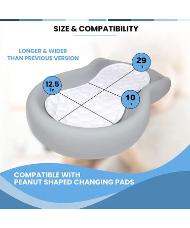 Bamboo Quilted Changing Pad Liner - Fits Peanut Shaped Pads - Super Soft & Waterproof - Machine Washable - 3 Pack - Buy Online on GoSupps.com