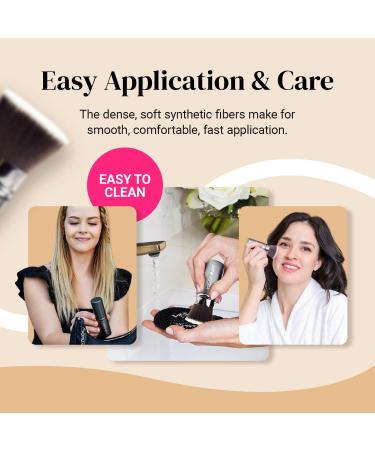 Flat Top Retractable Makeup Brush | Keshima Kabuki Brush for Liquid Powder & Cream Makeup - Buy Online on GoSupps.com