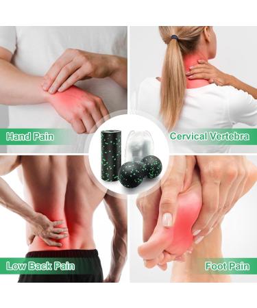 Euro Fascia Ball & Roll Set | Small Massage Ball & Medium Hard Roller for Spine Back Neck Pain Relief Ideal for Fascia Training | International Shipping Available - Buy Online on GoSupps.com