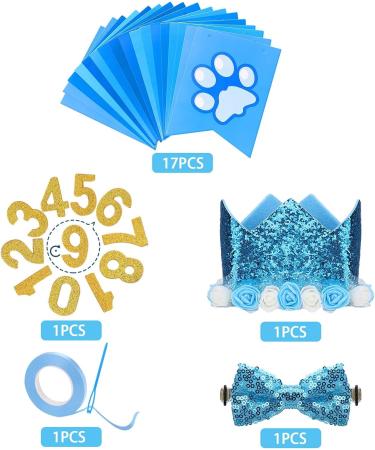 Dog Birthday Party Accessories - Bling Birthday Crown & Decorations Set for Dogs & Cats - Happy Birthday Banner & Party Supplies - Buy Online on GoSupps.com