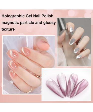 Jutqut Cat Eye Gel Nail Polish 15ml Magnetic Gel Nail Polish Jelly Pink Cat Eye Nail Polish with Magnet Soak Holographic Gel Nail Polish Nail Art Manicure Salon DIY Home by UV/LED Lamp #210 - Buy Online on GoSupps.com