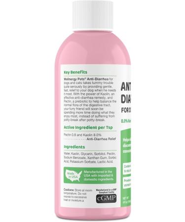 Anti Diarrhea Liquid for Dogs - Dog Diarrhea Relief with Kaolin (4 oz.) - Buy Online on GoSupps.com