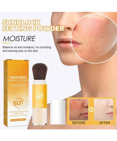 Sunblock Setting Powder with SPF Brush on Block SPF 30 Mineral Powder Sunscreen Powder for Face Makeup Kit Translucent Setting Powder SPF Protector Solar Facial Beach Essentials for Women (3) - Buy Online on GoSupps.com