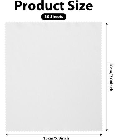 30 Pcs Microfiber Cleaning Cloths - 15x18cm Eyeglass & Screen Cleaner for Glasses Tablets TVs & Cameras - Soft Lint-Free White Cloths - Buy Online on GoSupps.com