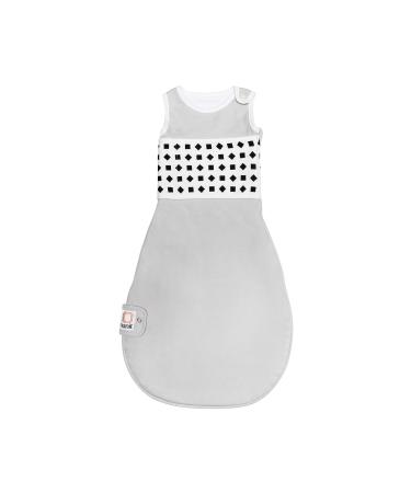 Nanit Breathing Wear Sleeping Bag  100% Cotton Baby Sleep Sack - Works with Nanit Pro Baby Monitor to Track Breathing Motion Sensor-Free, Real-Time Alerts, Size Medium, 6-12 Months, Pebble Grey