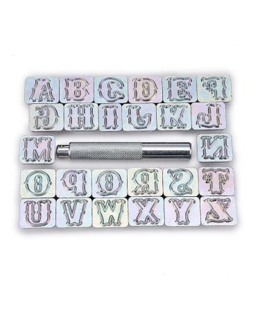 OwnMy Capital Letters Stamp Set  3/4  / 19mm Alphabet Stamp Tools Set Leather Craft Stamping Tools Leather Art Craft Tool (19mm - 27pcs) - Buy Online on GoSupps.com