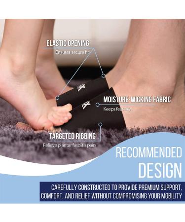 SB SOX Plantar Fasciitis Arch Support Sleeves - 1 Pair, Black Medium - Compression Sleeves for Women & Men - Relief and Everyday Support - Buy Online on GoSupps.com