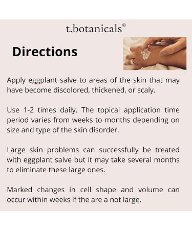t.botanicals Eggplant Salve - Herbal Skin Ointment for Skin Cell Health Support and Relief - 2 oz - Buy Online on GoSupps.com