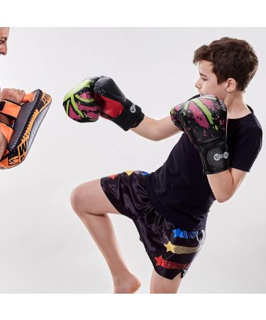WeNeedU Kids Boxing Gloves for Ages 3-15 - Junior Youth Training Gloves for Punching Bag and Sparring - Black001 - Buy Online on GoSupps.com