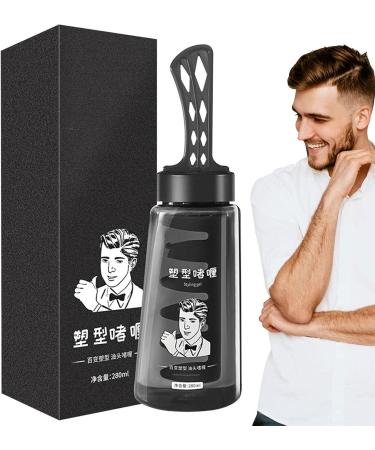 5 Men Hair Styling Gel with Comb - Mens Hair Styling Gel Tool Lightweight Hair Styling Gel Professional Strong Hold Power Retro Hair Oil for Hair Styling 5 Pcs Comb Styling Gel 280ml - Buy Online on GoSupps.com
