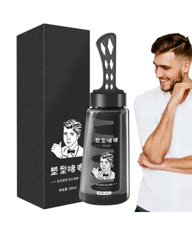 3 Pcs Men Hair Styling Gel with Comb - Lightweight Men Hair Cream Salon Styling Gel Tool - Lightweight Cool Styling Gel Professional Men Hair Cream Salon Styling Gel Tool 280ml 3 Pcs Comb Styling Gel 280ml